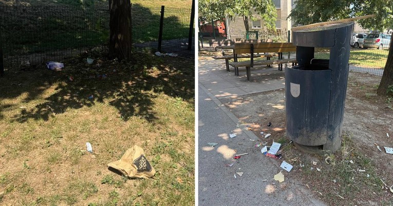 VIDEO Pogledajte kako izgleda park za djecu u Zagrebu. Pun je smeća i opušaka