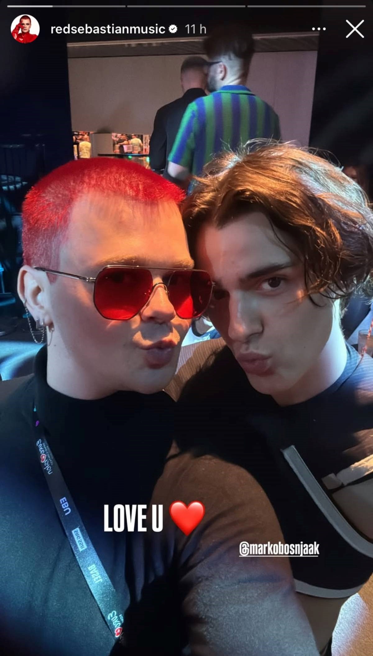 Objava na Instagramu otkrila s kim se Bošnjak najviše sprijateljio na Eurosongu