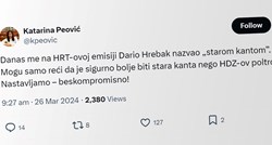 Peović se požalila nakon emisije na HRT-u: Hrebak me nazvao starom kantom