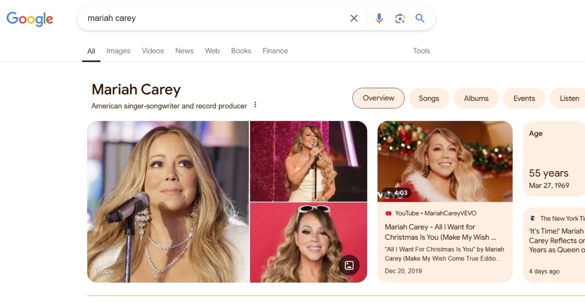 Jeste li već skužili što se dogodi kad guglate ime Mariah Carey?