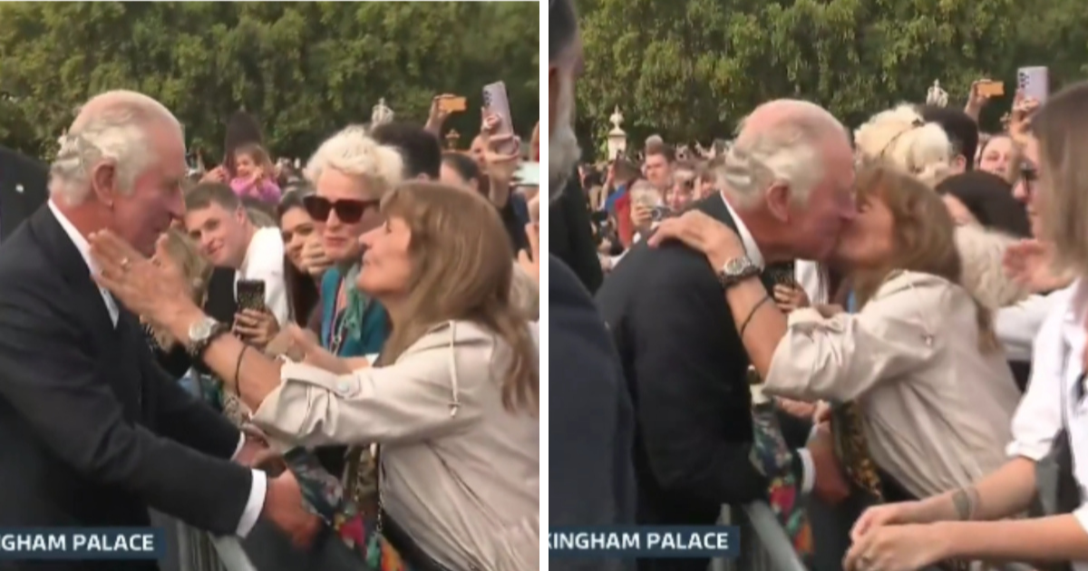 VIDEO Žena ispred palače poljubila Charlesa u obraz, objasnila zašto je to učinila
