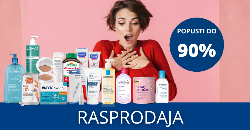 Velika rasprodaja vitamina i dermokozmetike - popust do 90%