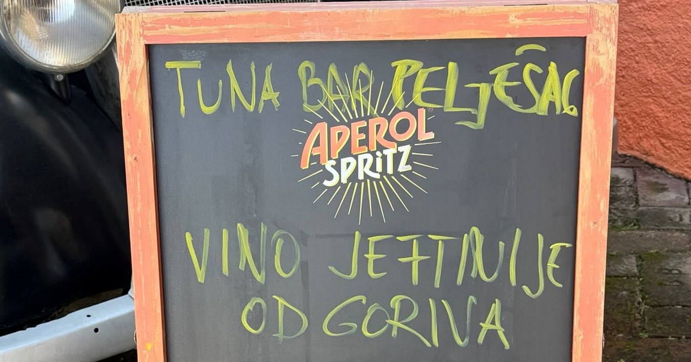 Pelješki ugostitelji našalili se na račun cijena goriva: "Ne vozi, pij"