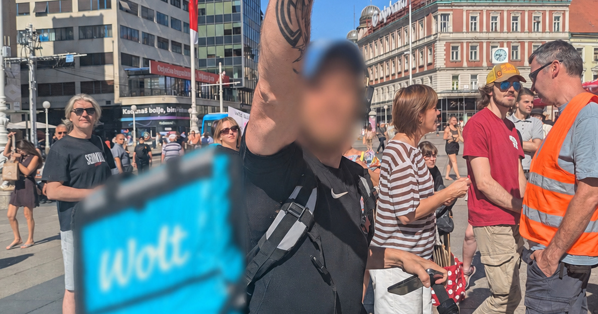 VIDEO Dostavljač napao protuprosvjednike protiv klečavaca na Trgu
