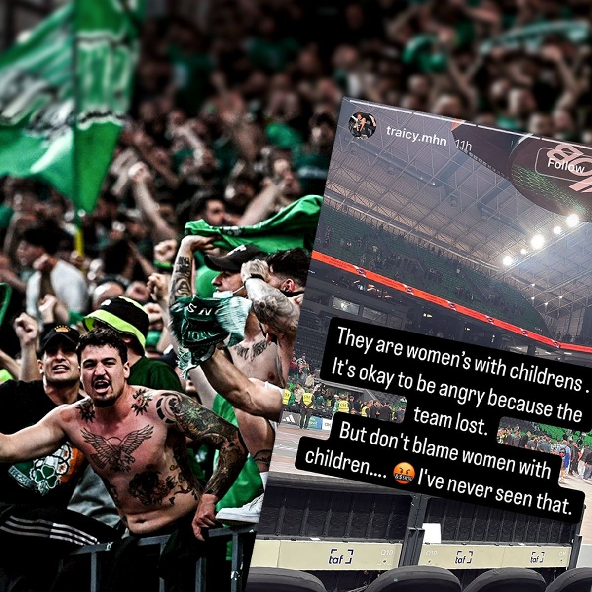 Supruge igrača Efesa: "Navijači PAO-a bacali su pivo na bebe"