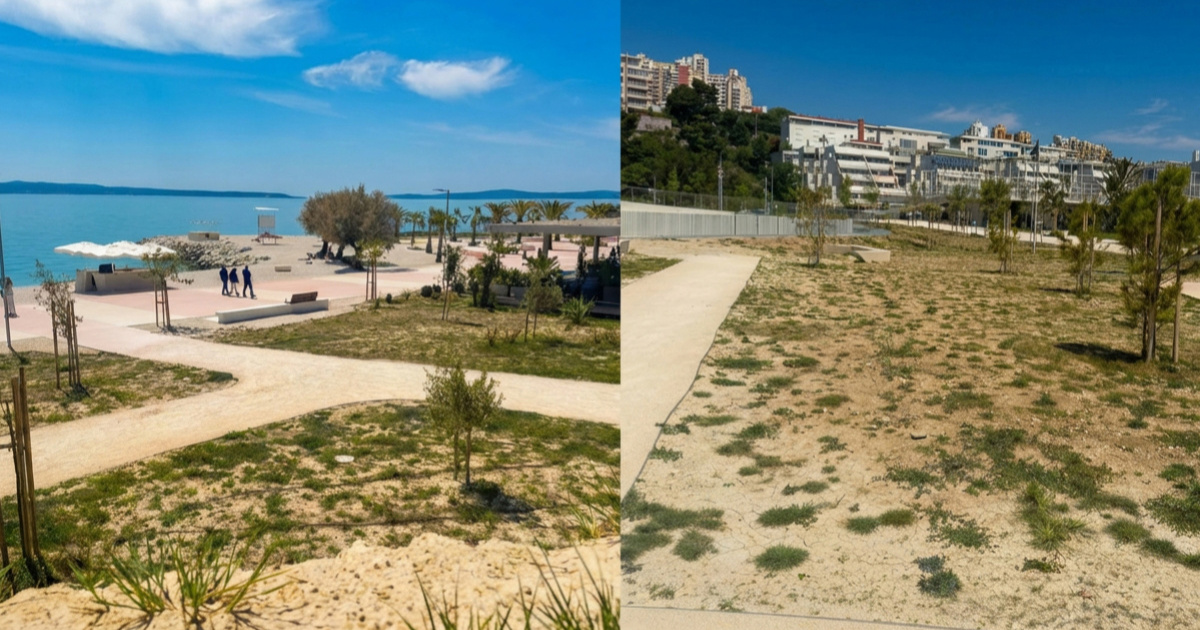 Žnjan je trebao biti zelena oaza. Danas su zelene površine zapuštene, a beton popucao