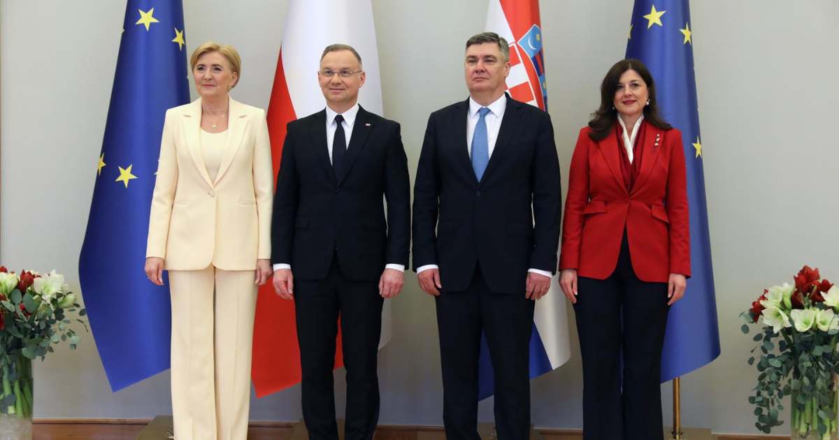 Sanja Musić Milanović zablistala u crvenom sakou na susretu s poljskim predsjednikom