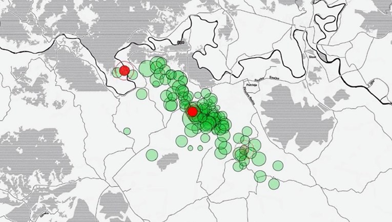 Seizmološka služba objavila video koji prikazuje sve potrese oko Petrinje u dva dana
