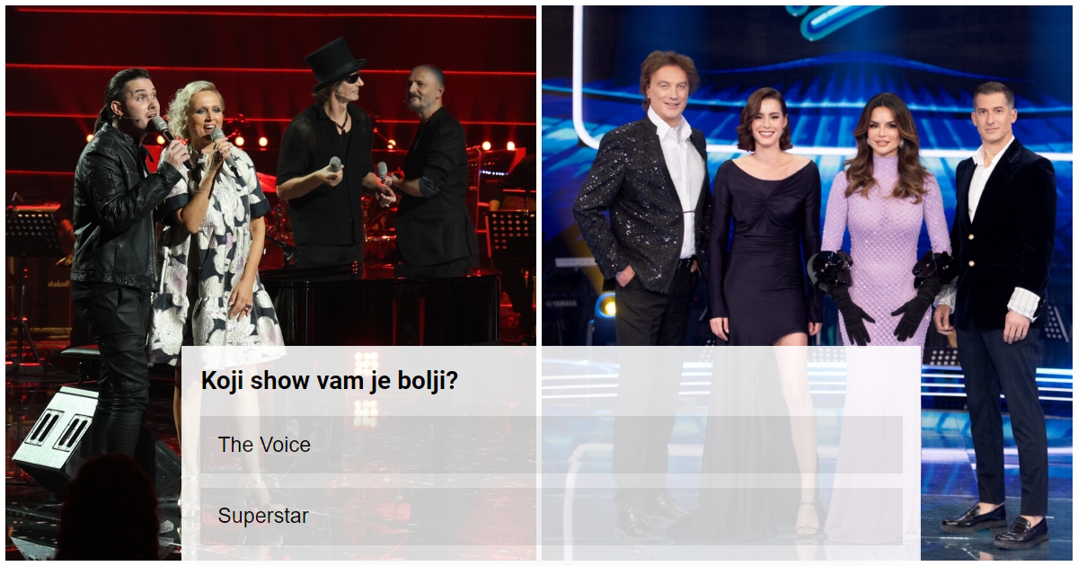 ANKETA Koji show vam je bolji – The Voice ili Superstar?