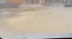 VIDEO Veliki pljusak u Istri. Labin poplavljen, odroni kamenja i zemlje...
