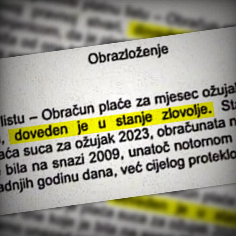Oglasio se sudac koji je otkazao ročište jer je zlovoljan zbog plaće
