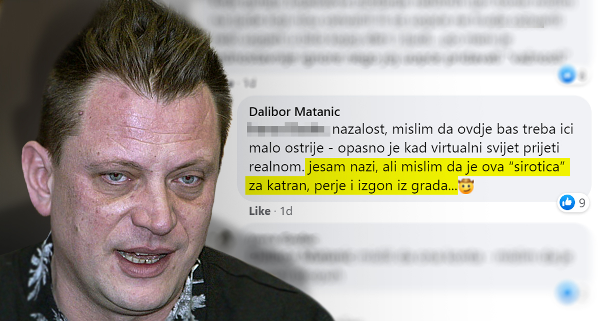 Matanić nastavio po influencerima: Jesam nazi, ali ta sirotica je za izgon iz grada