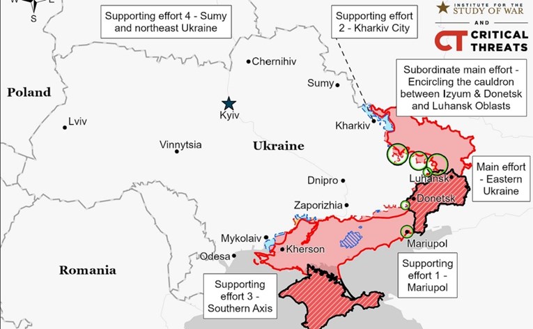 FOTO Institut za rat objavio nove ratne karte, ovo je njegova analiza
