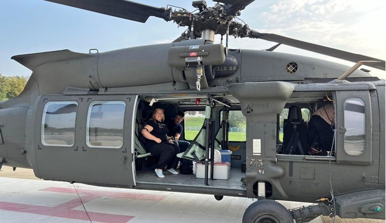 FOTO Helikopterom Black Hawk prevezeno srce za transplantaciju iz Zadra u KB Dubravu