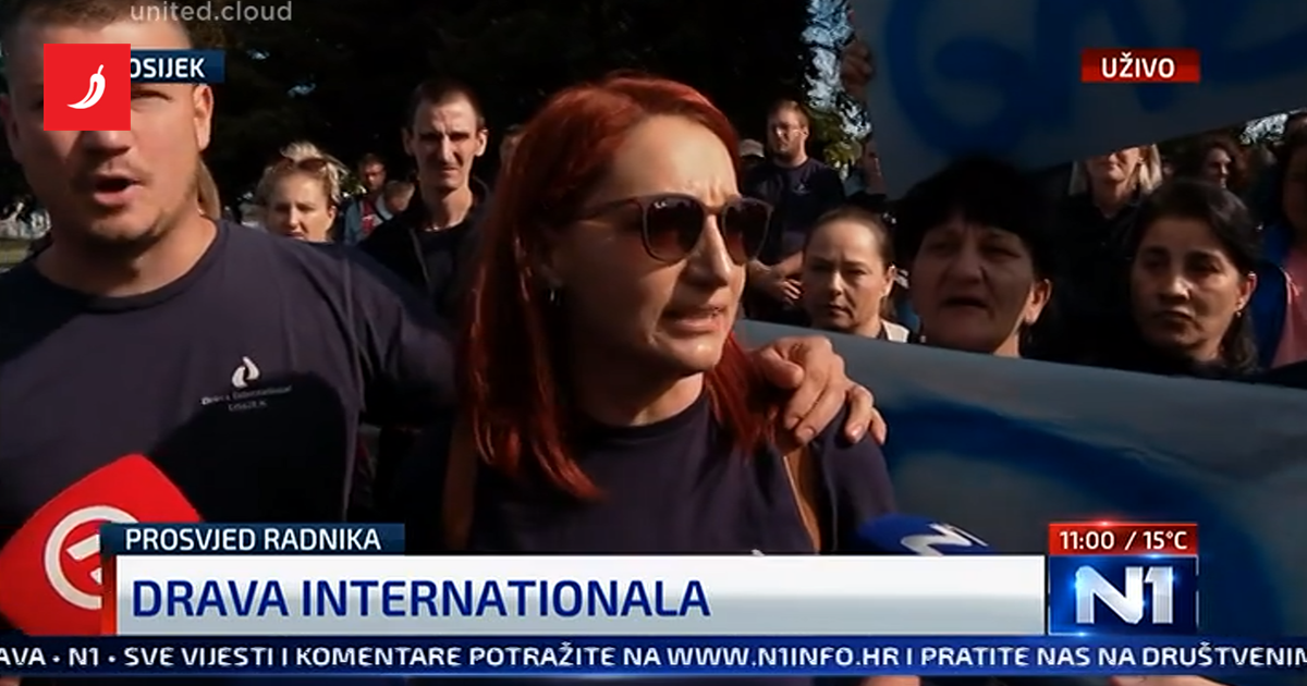 Radnici Drave International prosvjeduju: Bede je naš gazda, ovo je naš kruh Radnici Drave International prosvjeduju: Bede je naš gazda, ovo je naš kruh