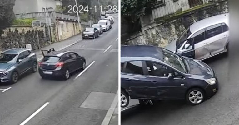 UZNEMIRUJUĆE Snimka iz Zagreba. Lovila auto na nizbrdici, umalo ju pregazio