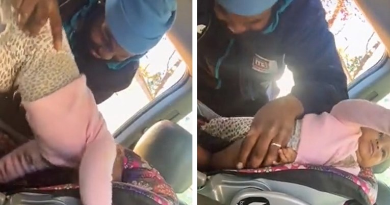 Tata u dvominutnom videu smještanja djeteta u autosjedalicu pokazao konjske živce
