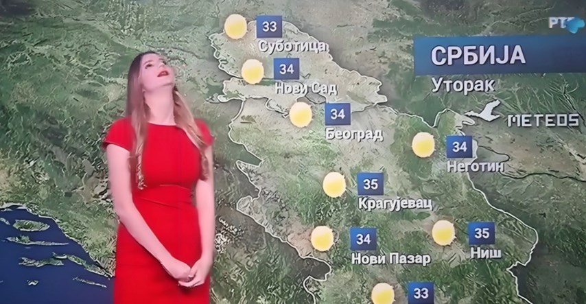 VIDEO Srpska voditeljica prognoze napravila gaf pa zbog komentara dobila otkaz