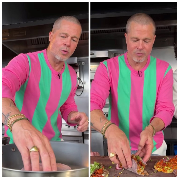 Kulinarski video Brada Pitta postao je hit, pripremao je tortilje