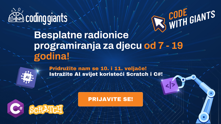 Prijavite djecu i tinejdžere na besplatne radionice programiranja uz Coding Giants