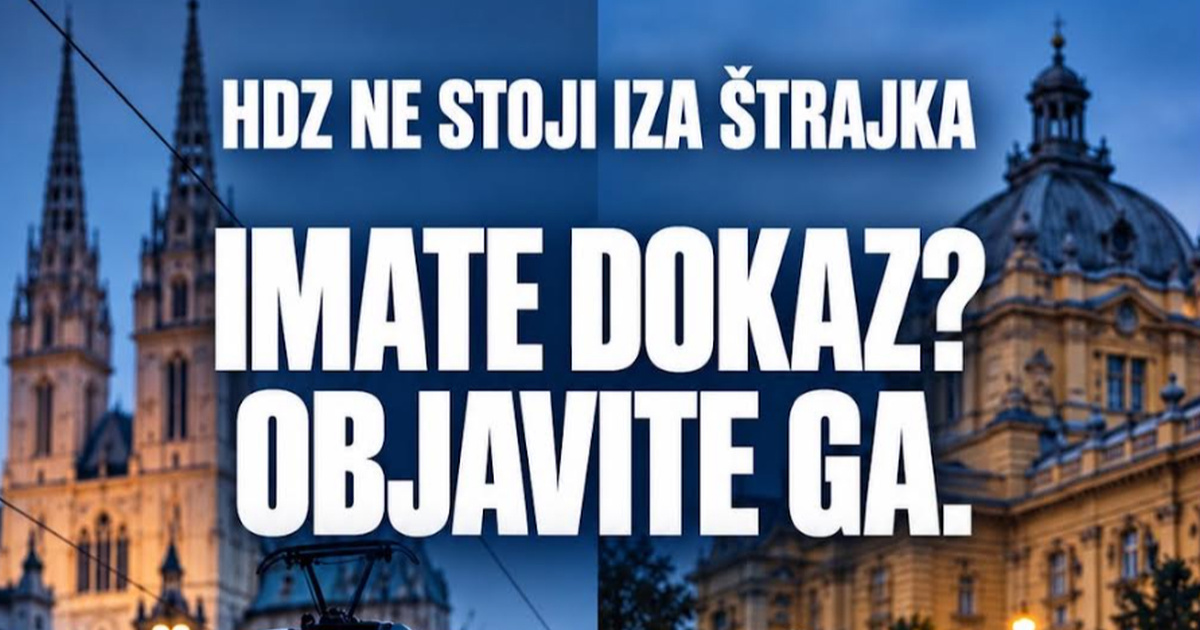 Zagrebački HDZ: Imate dokaz da stojimo iza štrajka? Objavite ga