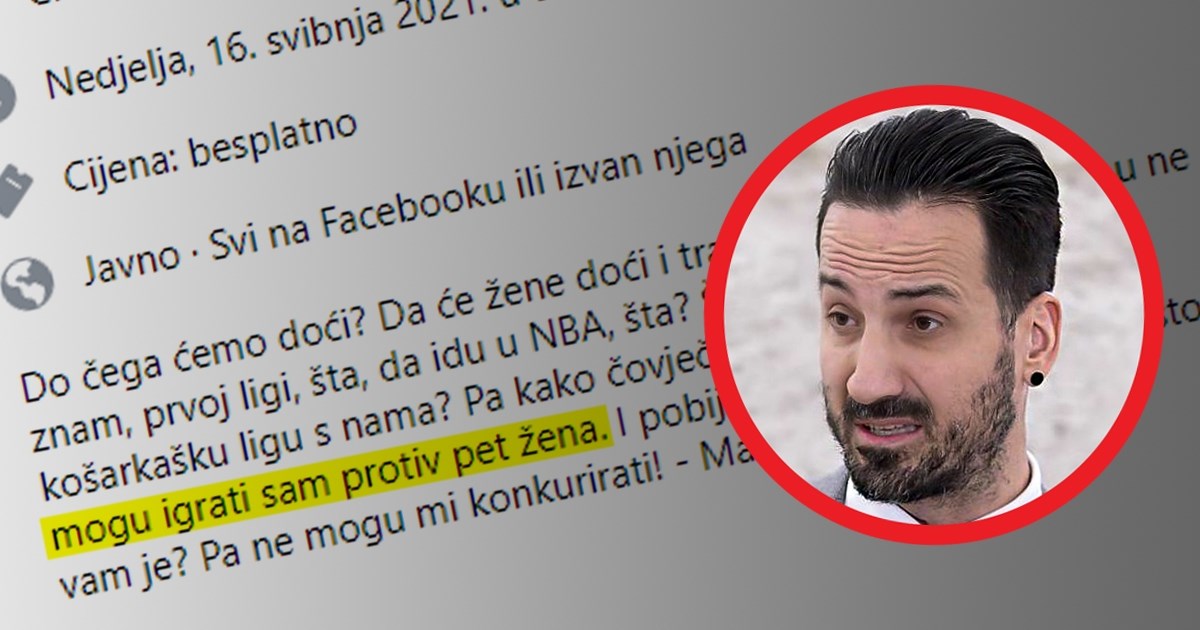 Miletić: Mogu sam pobijediti pet žena u košarci. Reprezentativka: Recite kad i gdje
