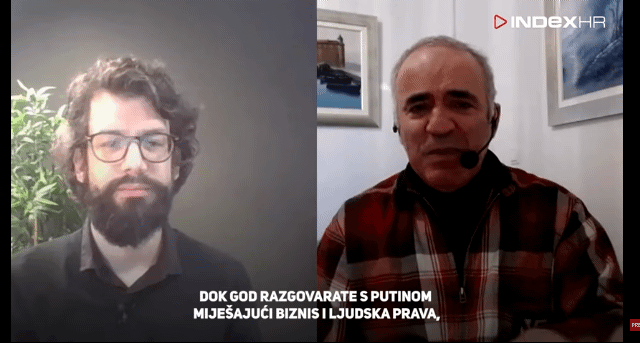 Gari Kasparov u intervjuu za Index: Putinova snaga je u slabosti slobodnog svijeta