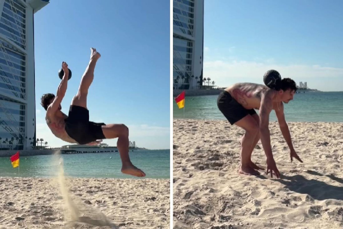 VIDEO Zlatan Ibrahimović na plaži u Dubaiju pokazao što sve zna s loptom