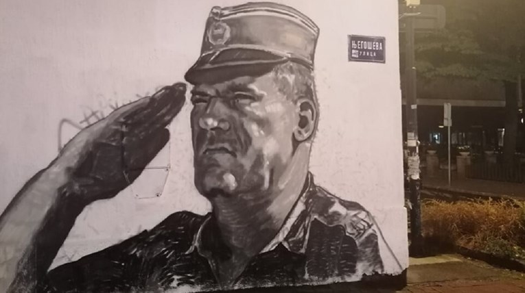 FOTO Mural s likom Ratka Mladića pojavio se u Beogradu