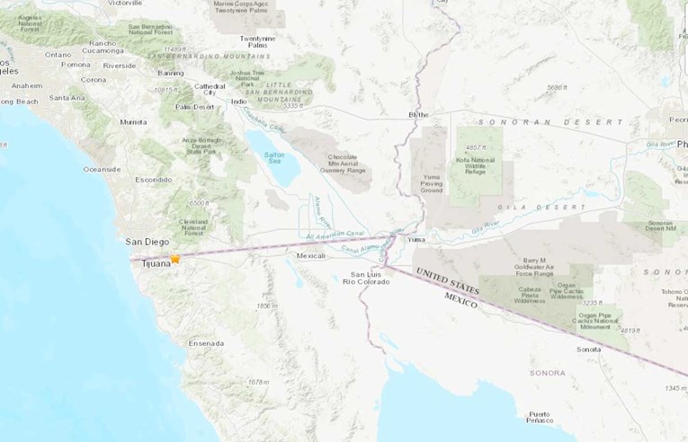 Istodobni potresi u dva različita rasjeda kod San Diega