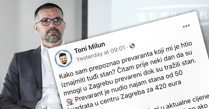 Tonija Miluna umalo prevarili dok je tražio stan u Zagrebu: "Ovo je bilo presudno"