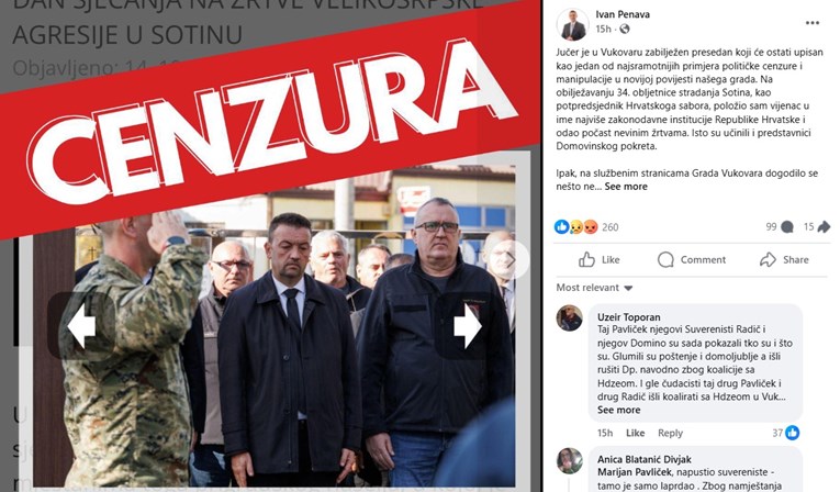 Penava: Dogodio se presedan, jedna od najsramotnijih manipulacija u povijesti Vukovara