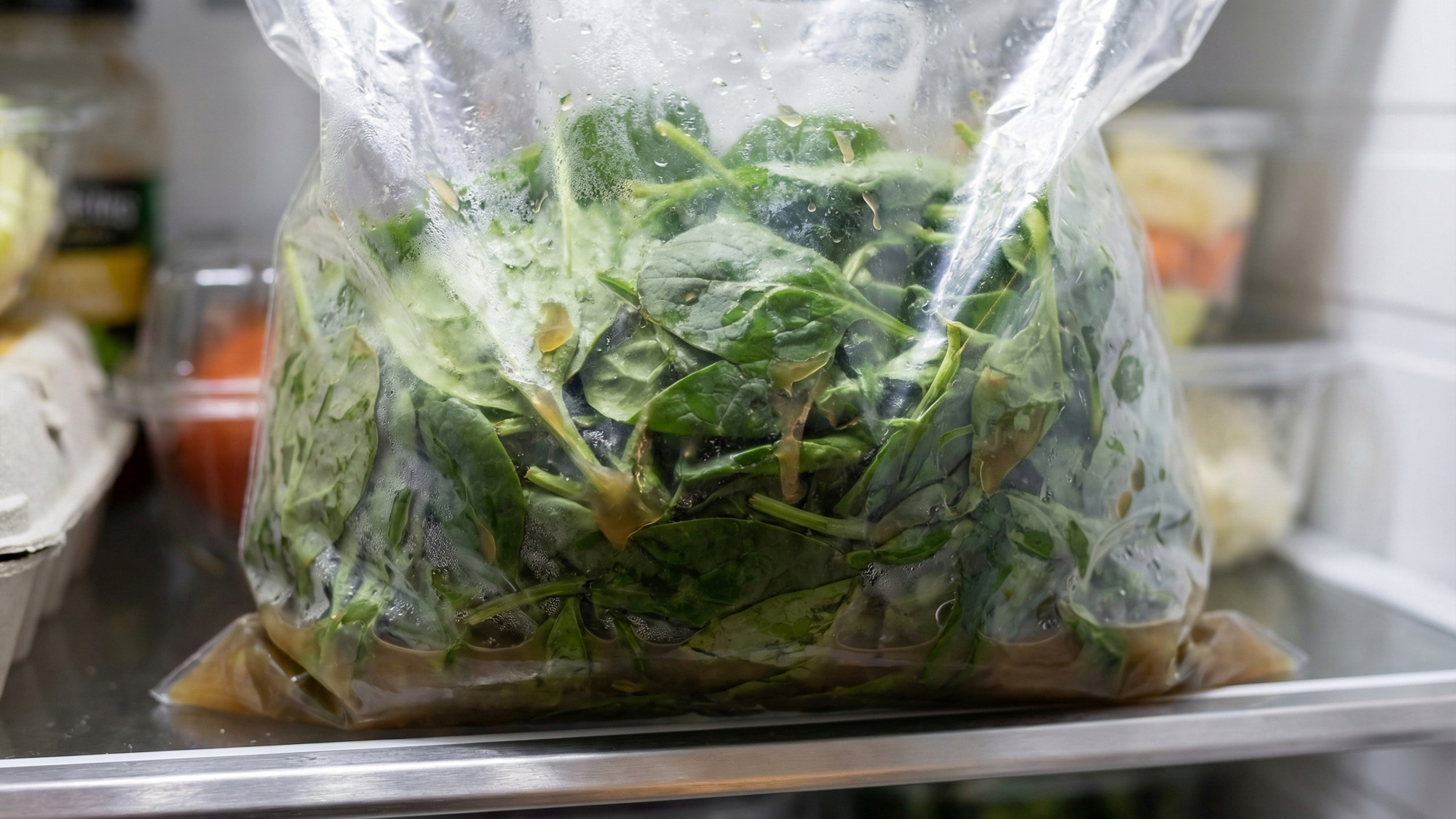 Brine vas ona smeđa tekućina koja se nakuplja u vrećici špinata? Evo što je to