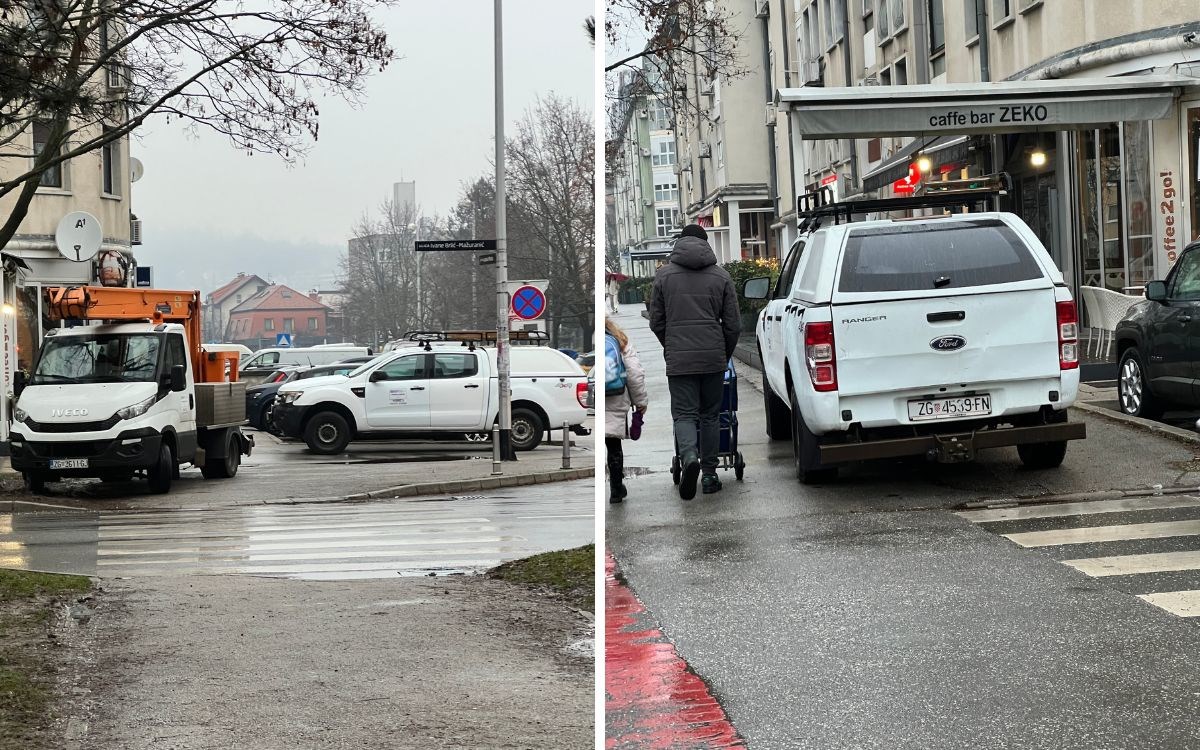 FOTO Ovako su HEP-ovci parkirali kod škole u Zagrebu