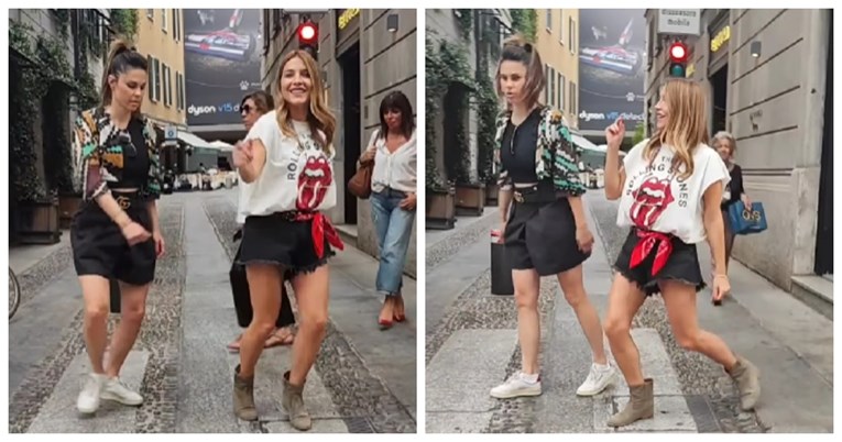 Viktorija Rađa i Marijana Batinić zaplesale usred Milana, video je hit