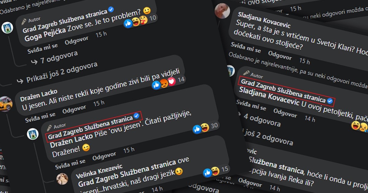 Čini se da je adminu službenog Fejsa Grada Zagreba baš dosta. Ovako odgovara ljudima