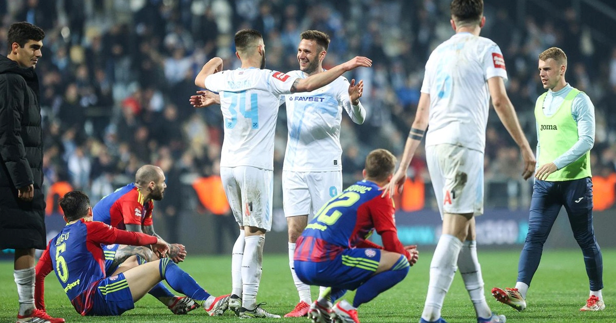 Hajdukovi igrači drže se za glavu, Rukavina u transu, Rijeka slavi. Pogledajte ludilo