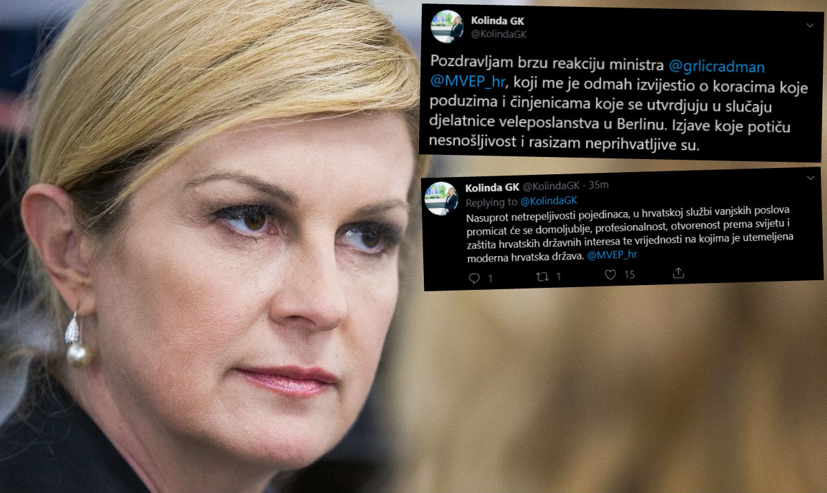 Kolinda se napokon oglasila o diplomatkinji rasistici