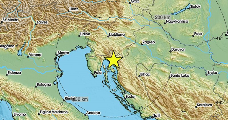Potres 3.8 po Richteru pogodio Kvarner