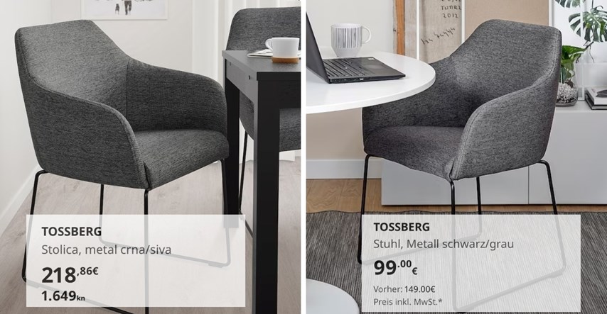 Ista stolica je više nego duplo skuplja u hrvatskoj IKEA-i nego u njemačkoj. Zašto?