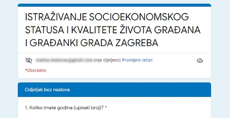 Grad Zagreb objavio upitnik, traži građane da ga ispune