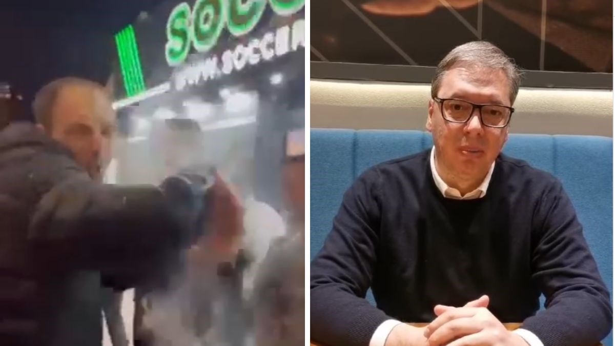 VIDEO Vučićev čovjek zasut jajima i poliven. Vučić: 13 godina nisam bio ovako bijesan