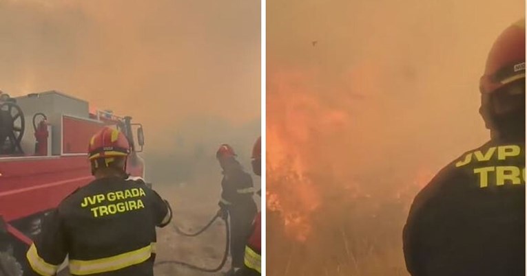 VIDEO Vatrogasci brane kuću od buktinje kod Trogira