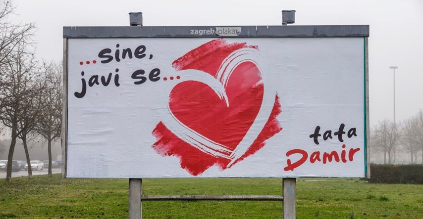 "Sine, javi se... tata Damir": U Zagrebu osvanuo plakat s neobičnom porukom