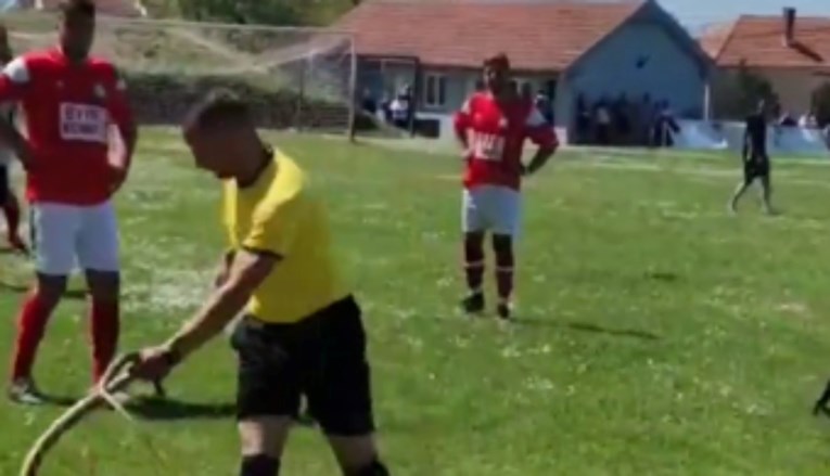 VIDEO U Srbiji zmija ušla na teren usred utakmice i dva puta ugrizla suca