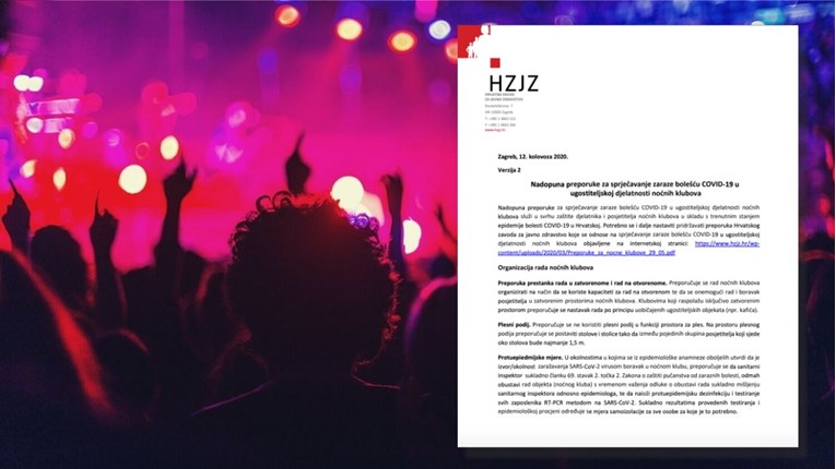 HZJZ objavio dopunjene preporuke za rad noćnih klubova, evo što se mijenja