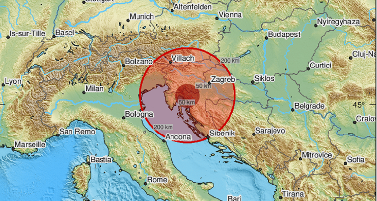 Kod Rijeke slab potres magnitude 2.7