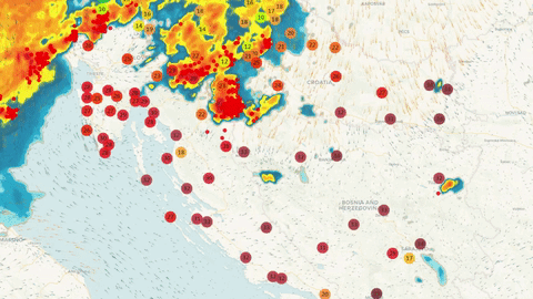 Oluja stigla do Hrvatske, izdan niz upozorenja