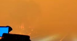 VIDEO Hitna pomoć objavila snimku vožnje kroz ogromni požar u Dalmaciji