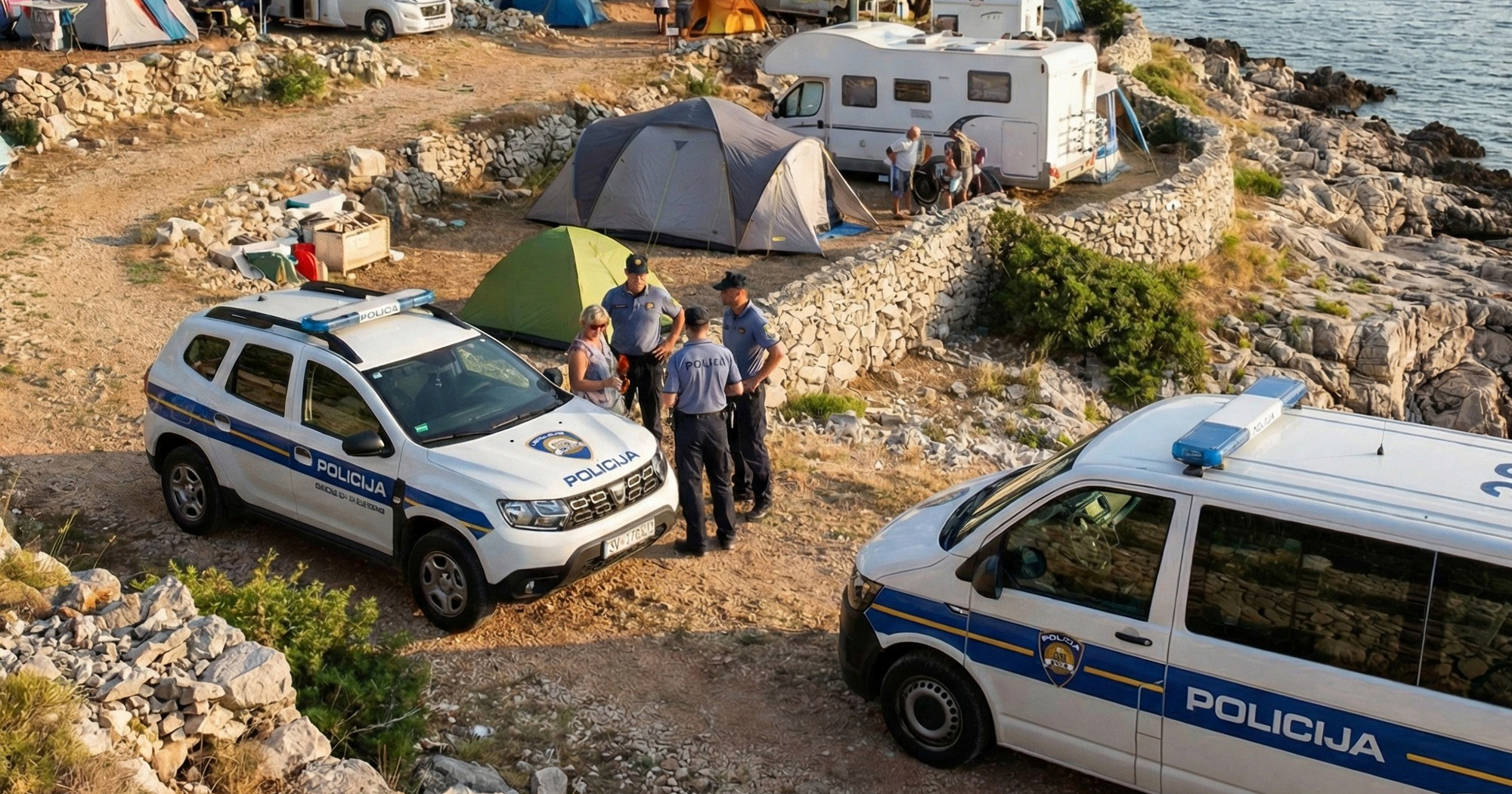 Gosti kampa uhvatili provalnike na Cresu. Pokušali ukrasti romobil, TV i nakit